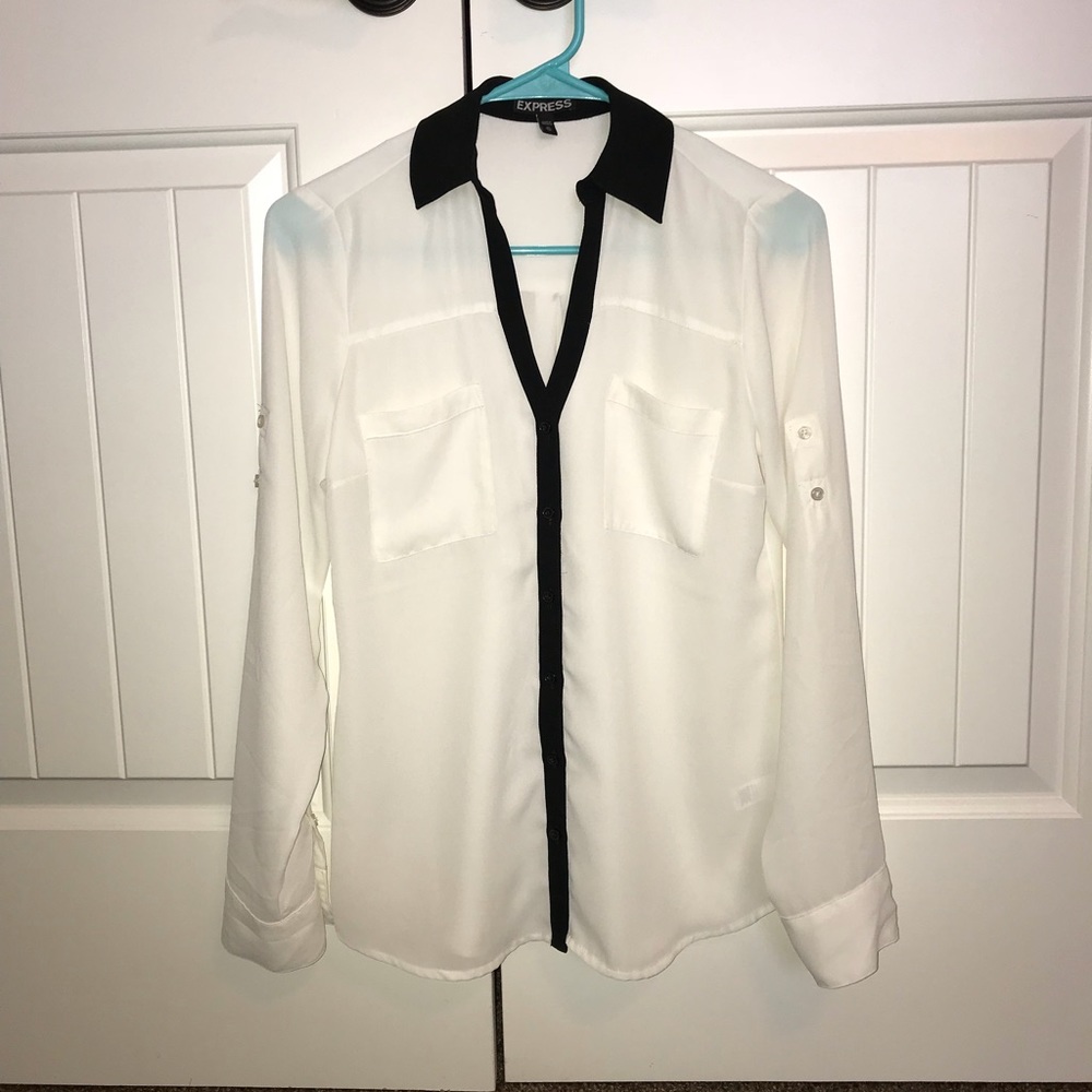 Black and White express business shirt