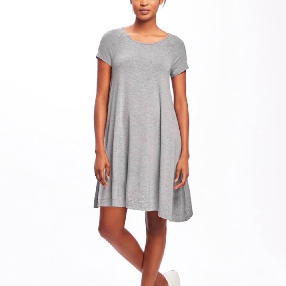 ✨ Heather Grey Swing Jersey Dress
