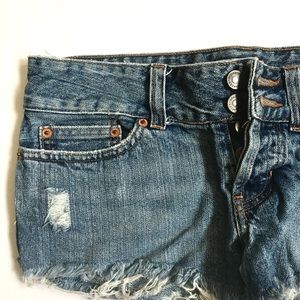 Hollister Denim Shorts; 8” Length