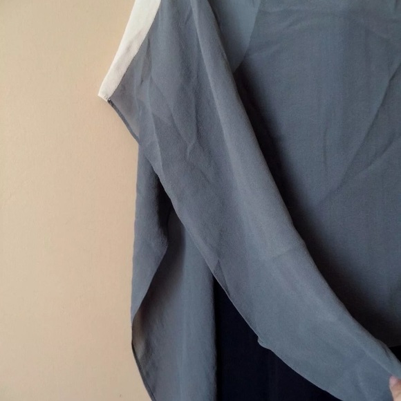 Eileen Fisher Sheer Overlay Silk Georgette dress. - Picture 5 of 8