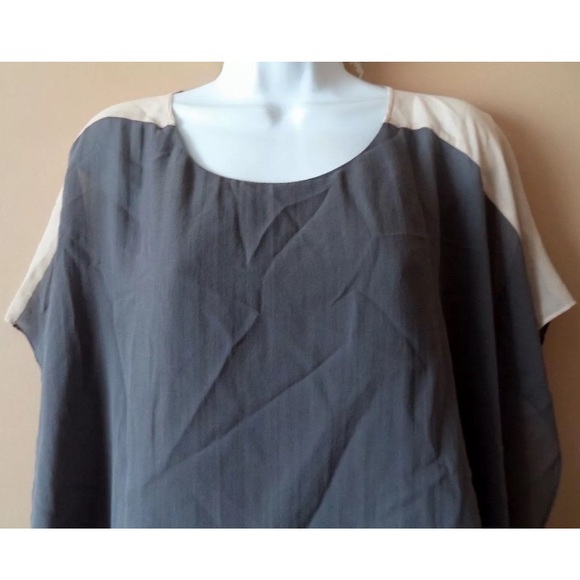 Eileen Fisher Sheer Overlay Silk Georgette dress. - Picture 7 of 8