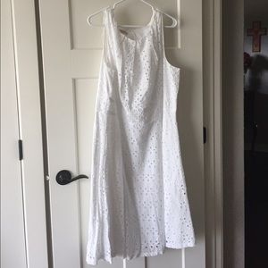 White cotton “lace” dress