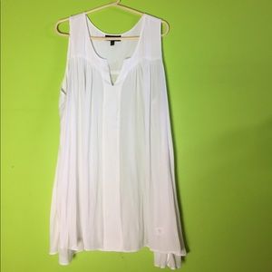Lane Bryant White Sleeveless Top