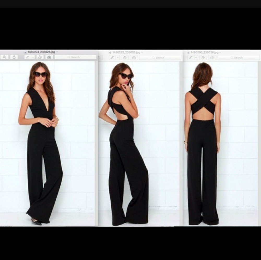 Black jumpsuit similar to lulus cats meow size S