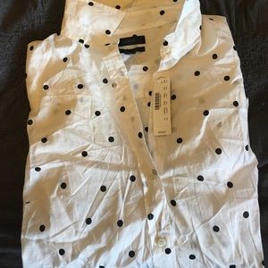 Polka dot button down