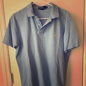 Light blue men's polo