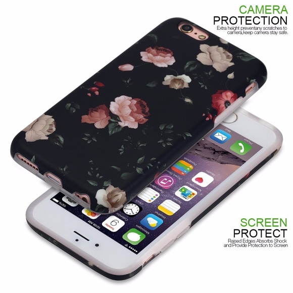 iPhone Black Floral Case - Picture 2 of 2