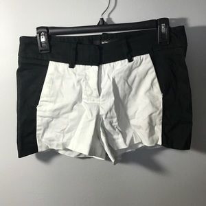 Black and white shorts