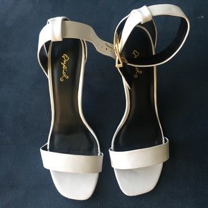 White Qupid heels- brand new!