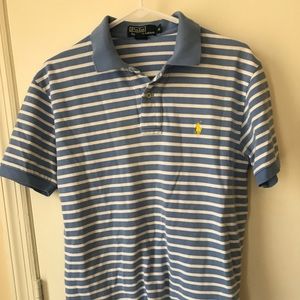 Men's striped polo