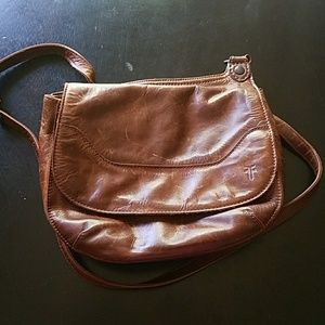 Frye Melissa leather foldover cross body bag