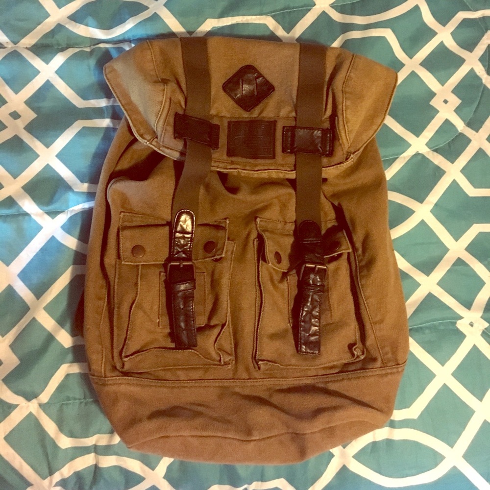 Army green canvas Converse backpack
