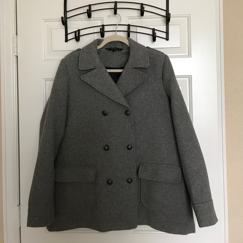Zara Double-Breasted Pea Coat