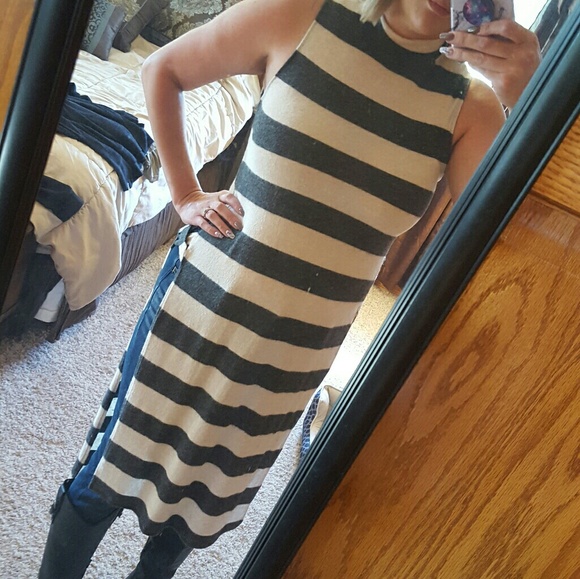 Striped Hi-Lo Tunic - Picture 2 of 6