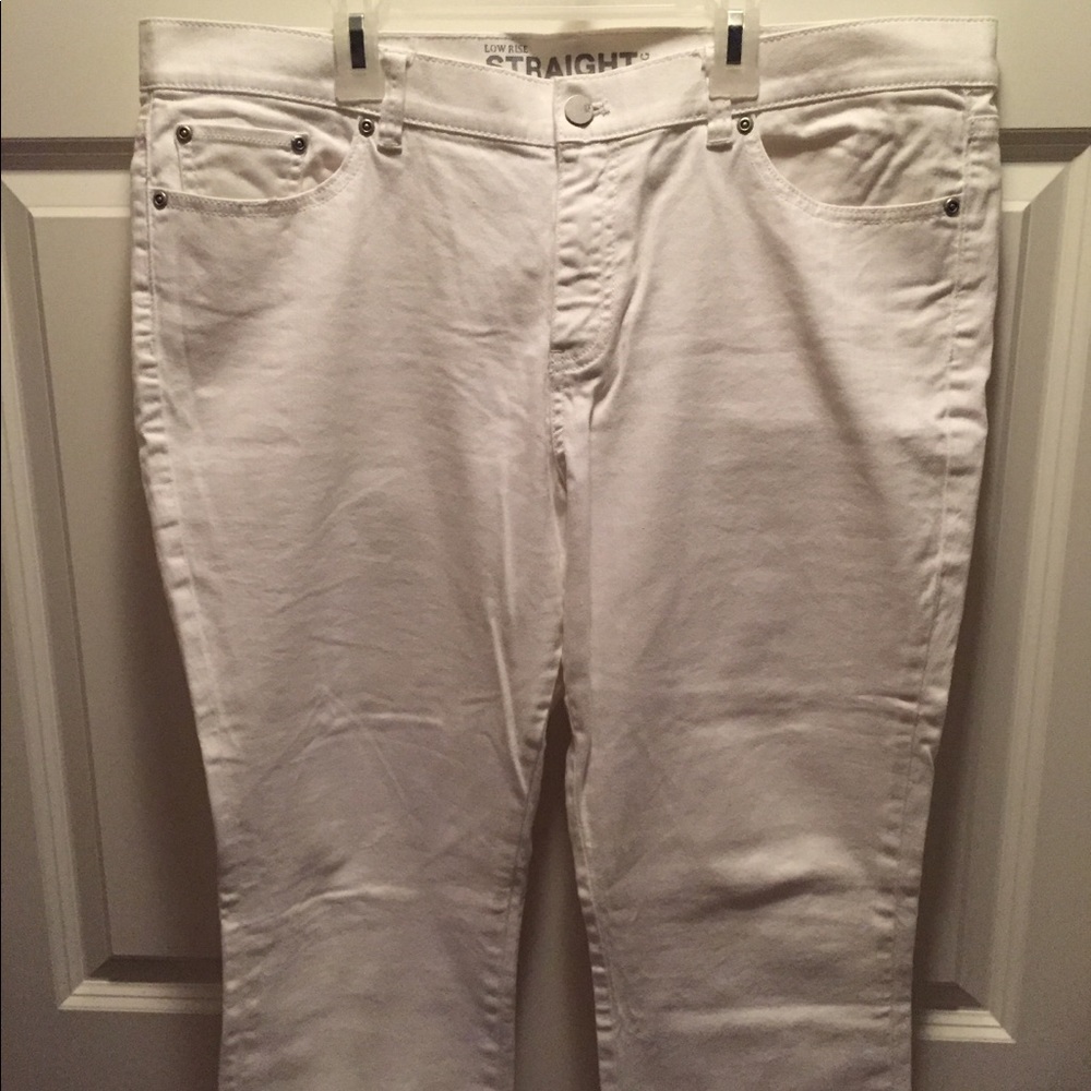 New York & Co White Denim Capris