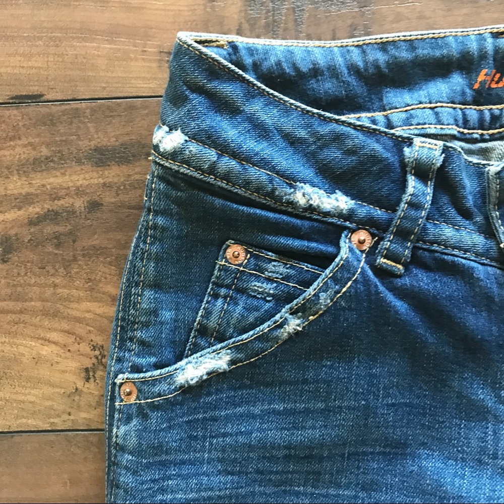 Hudson Distressed Stretch Boot Cut Jeans J90 - Picture 7 of 8