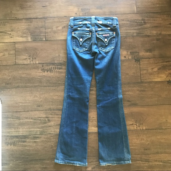 Hudson Distressed Stretch Boot Cut Jeans J90 - Picture 5 of 8