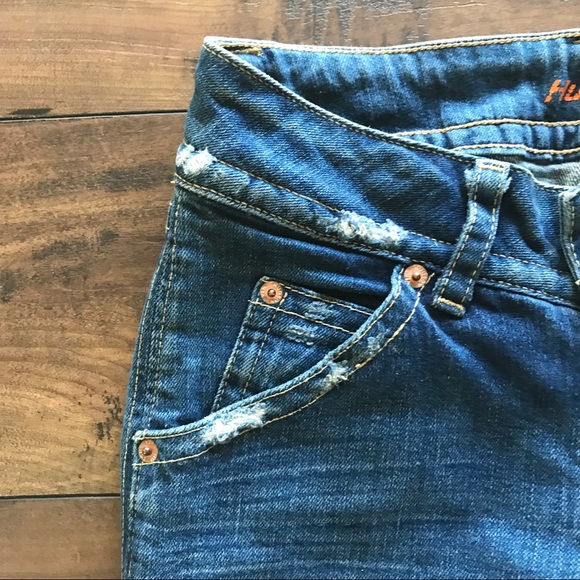 Hudson Distressed Stretch Boot Cut Jeans J90 - Picture 7 of 8