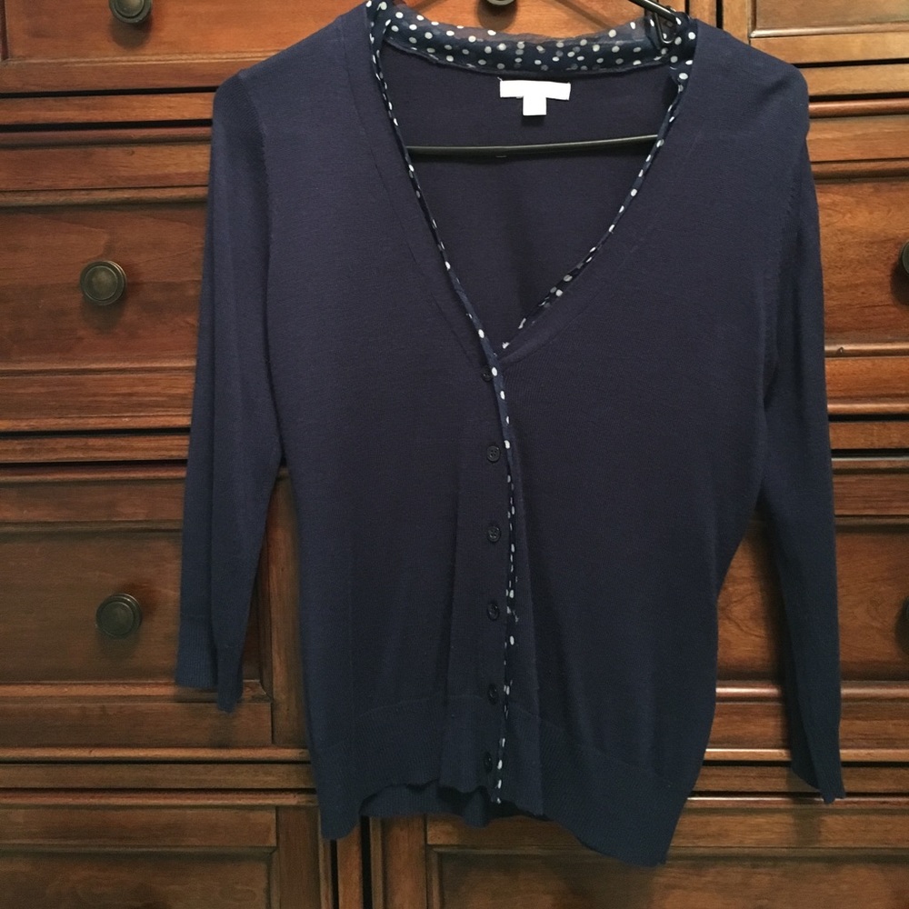 V-neck button up sweater