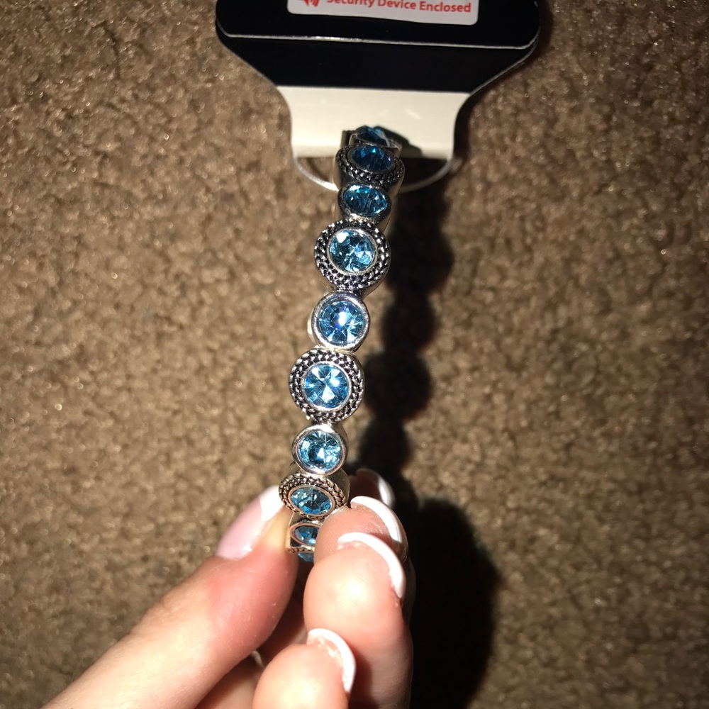 Blue and silver bracelet