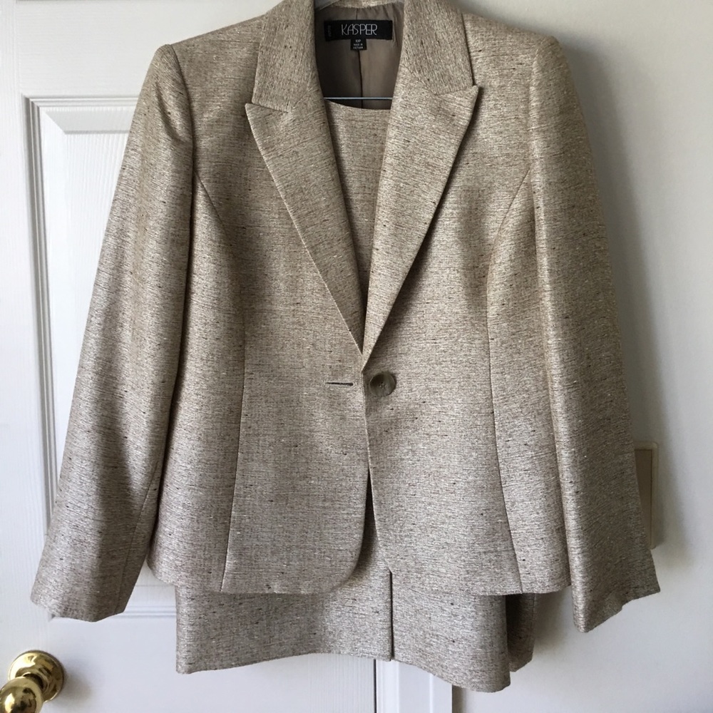 Three piece gold/brown tone suit