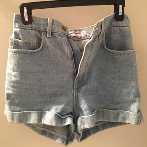 American Apparel high waisted jean shorts