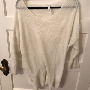Loose white sweater