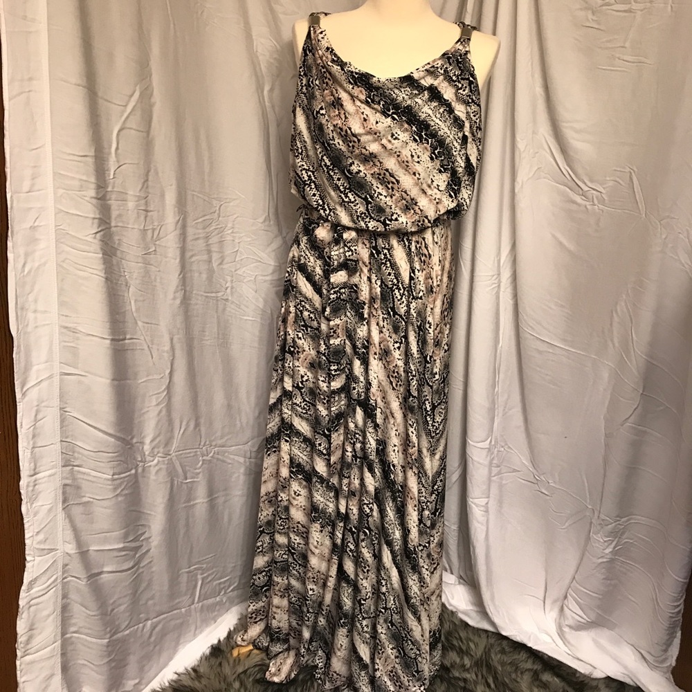Calvin Klein Snake Print Maxi Dress