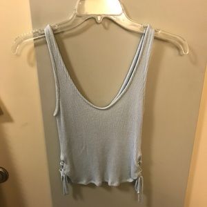 pale blue tank top