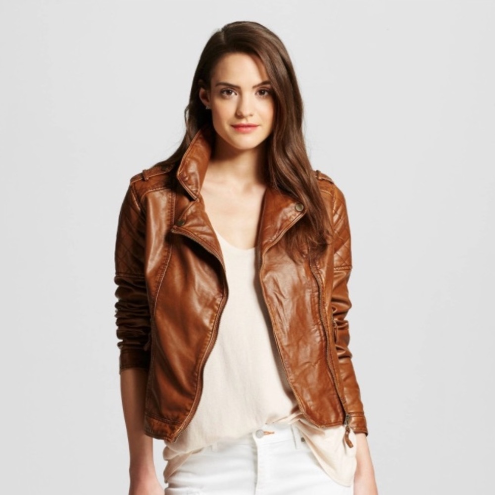 Faux Leather Moto Jacket - Xhilaration