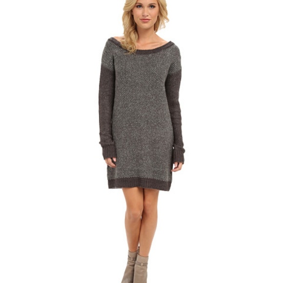 BCBGeneration Long Sleeve Knit Tunic Dress Heather Charcoal XS\S NWT - Picture 1 of 7