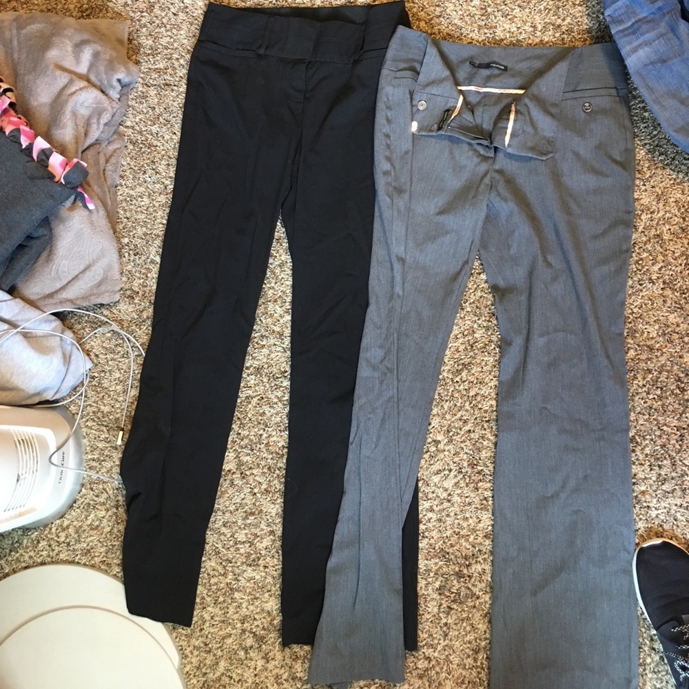 Black and grey slacks