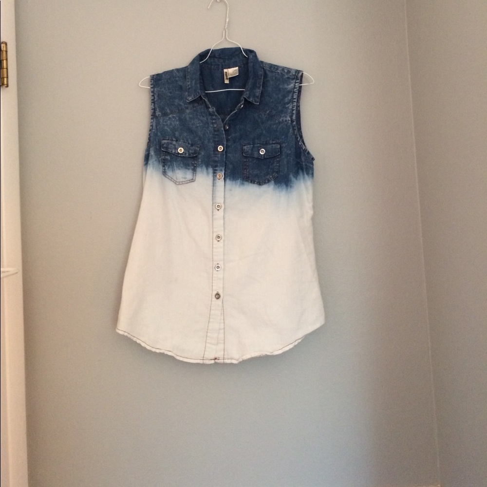 Navy/White Gradient Tank