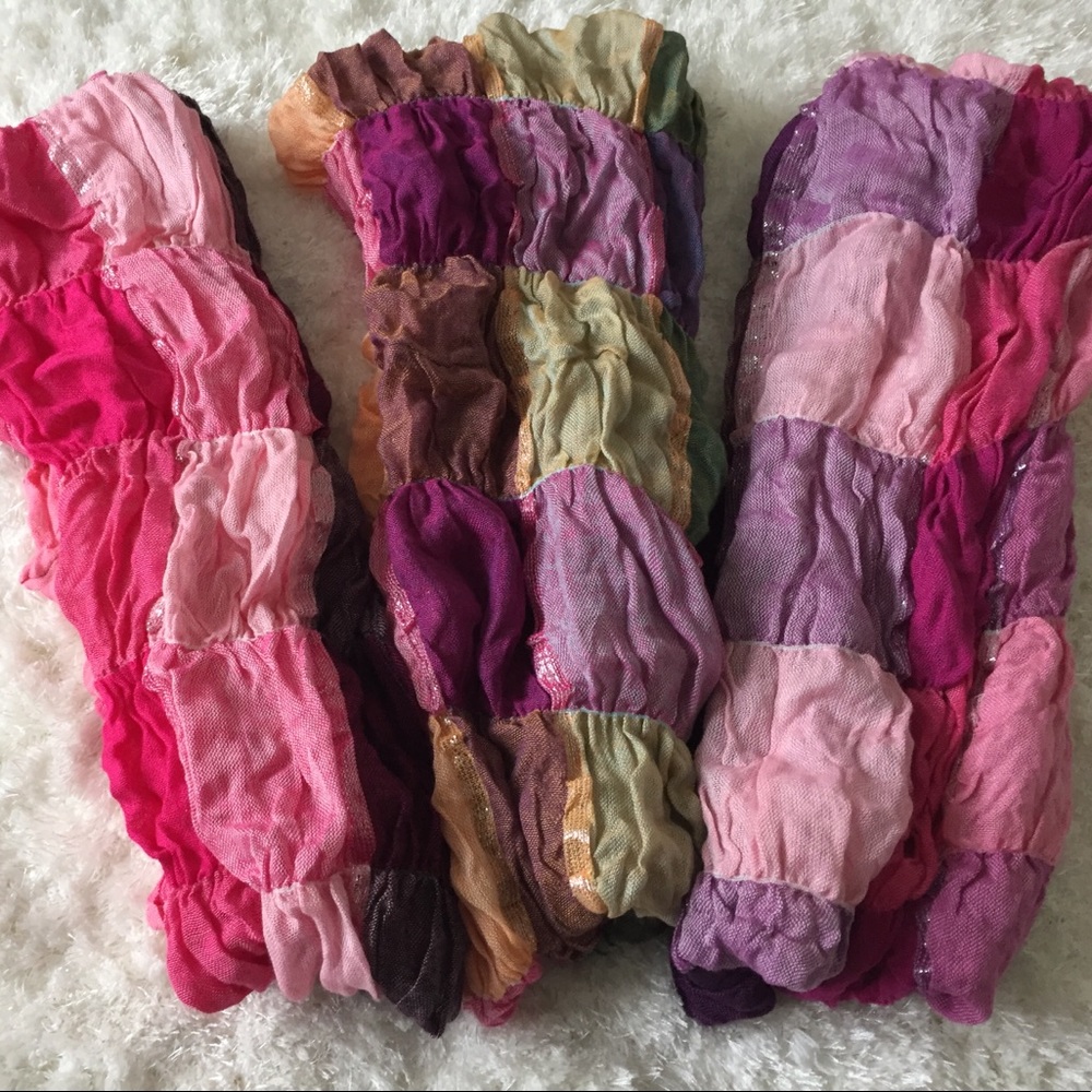 Three Multi Colored Infinity Scarves - image 2