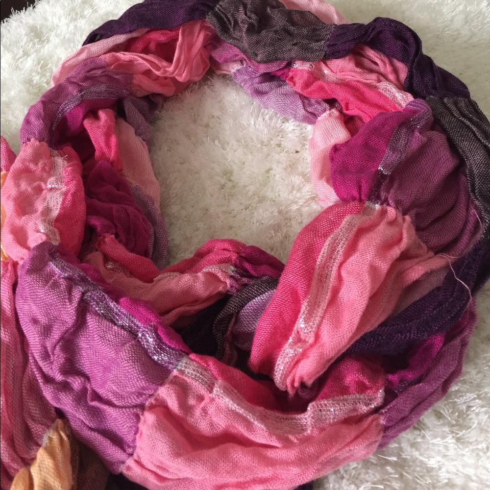 Three Multi Colored Infinity Scarves - image 3