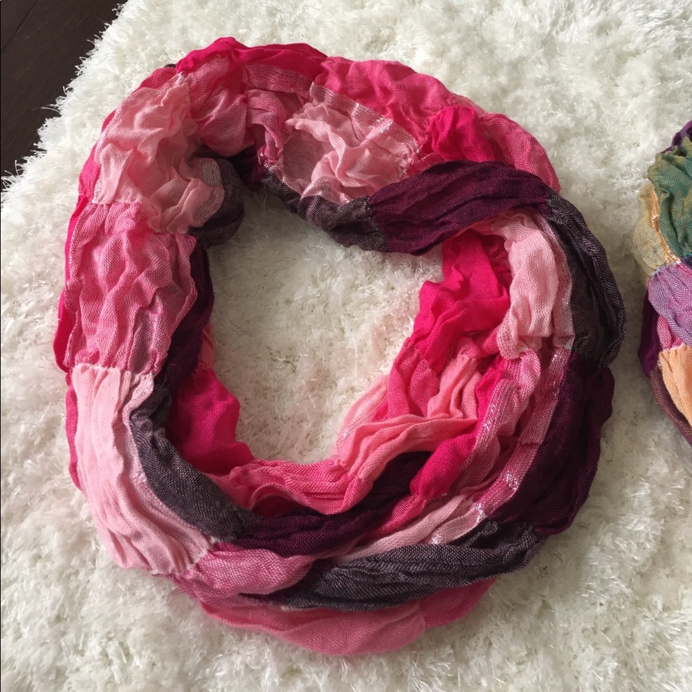 Three Multi Colored Infinity Scarves - image 5