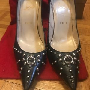 SOLD Christian Louboutin Door Knock Black Leather
