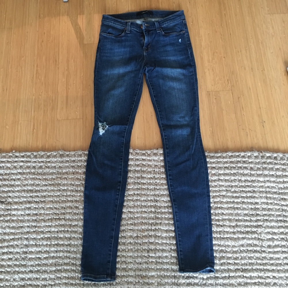 Jbrand skinny distressed jeans