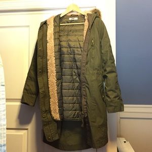 H&M OLIVE WINTER COAT