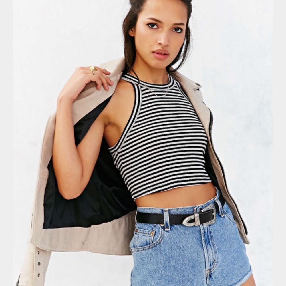 Urban outfitters striped crop top