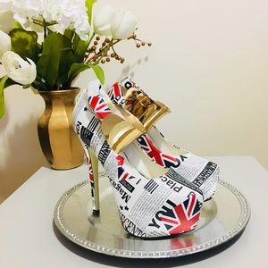 RED KISS Union Jack Heels SZ8.5