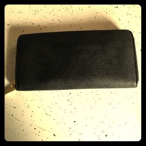Black faux leather wallet from target