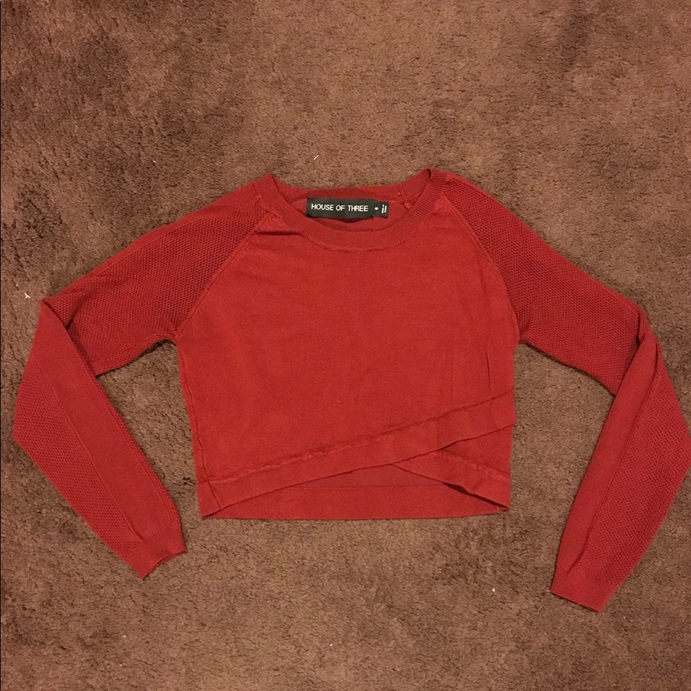 House of Three Crop Sweater