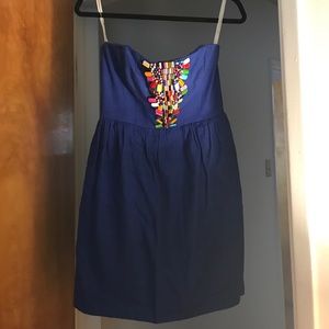 Shoshanna strapless beaded mini dress size 4