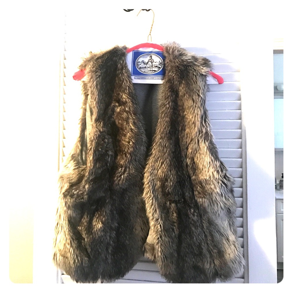 Faux Fur Grey Vest