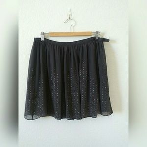 EUC - Silk Club Monaco skirt with metal studs