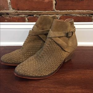Free People Woven Leather Booties