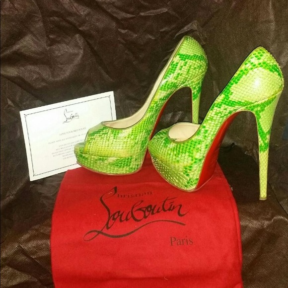 Authentic Christian Louboutin Python Heels - Picture 1 of 5