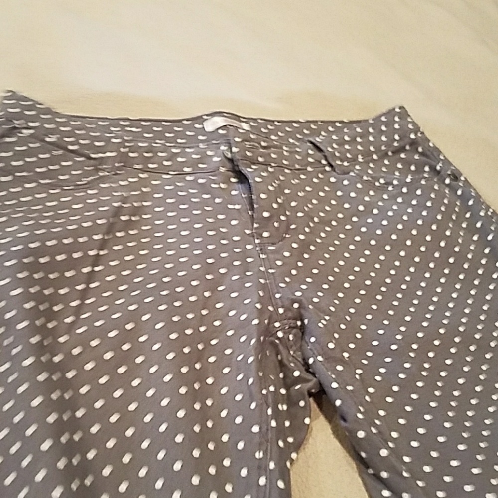 Grey polk a dot pants