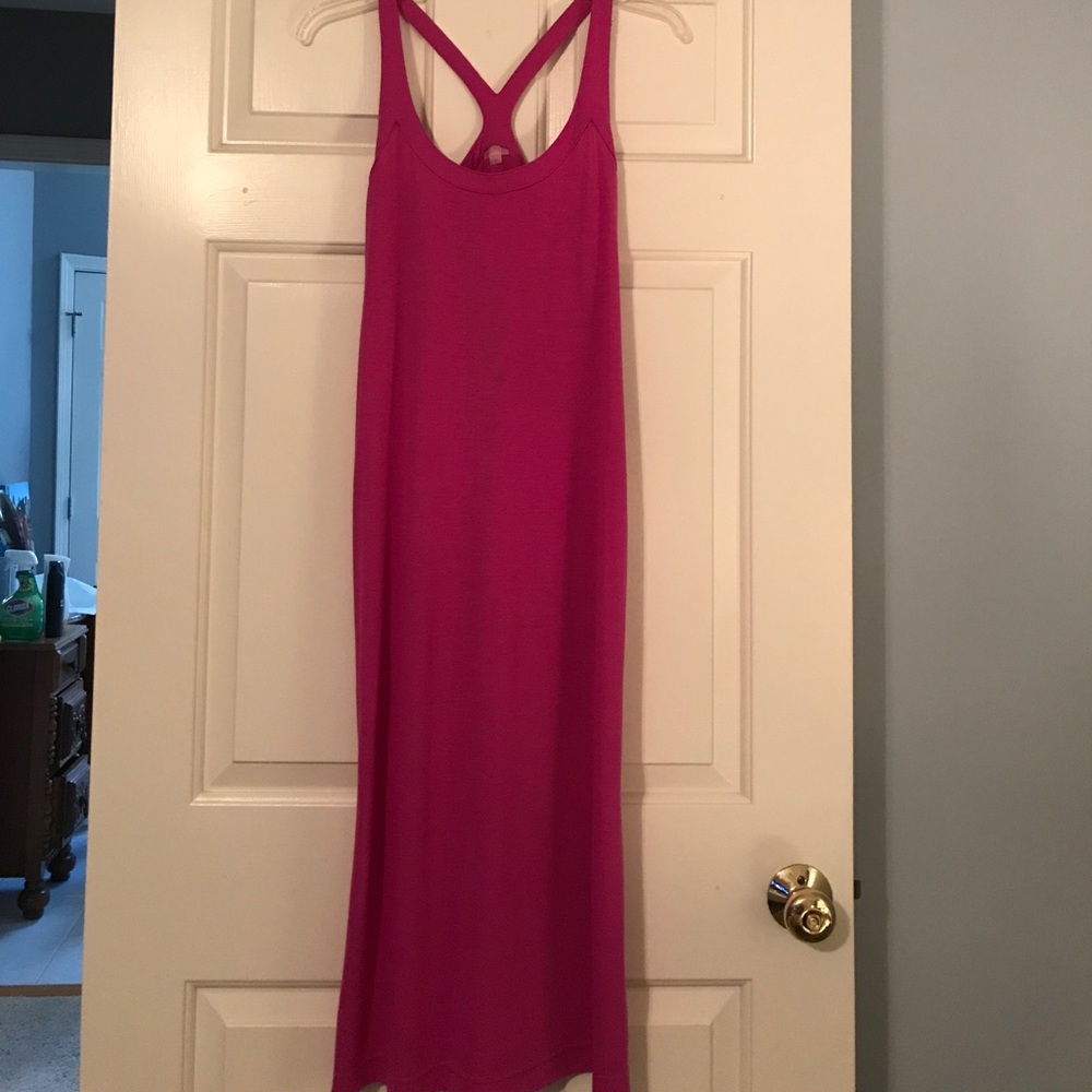 Talbots Sz M new Fuschia pink Swim cover up dress